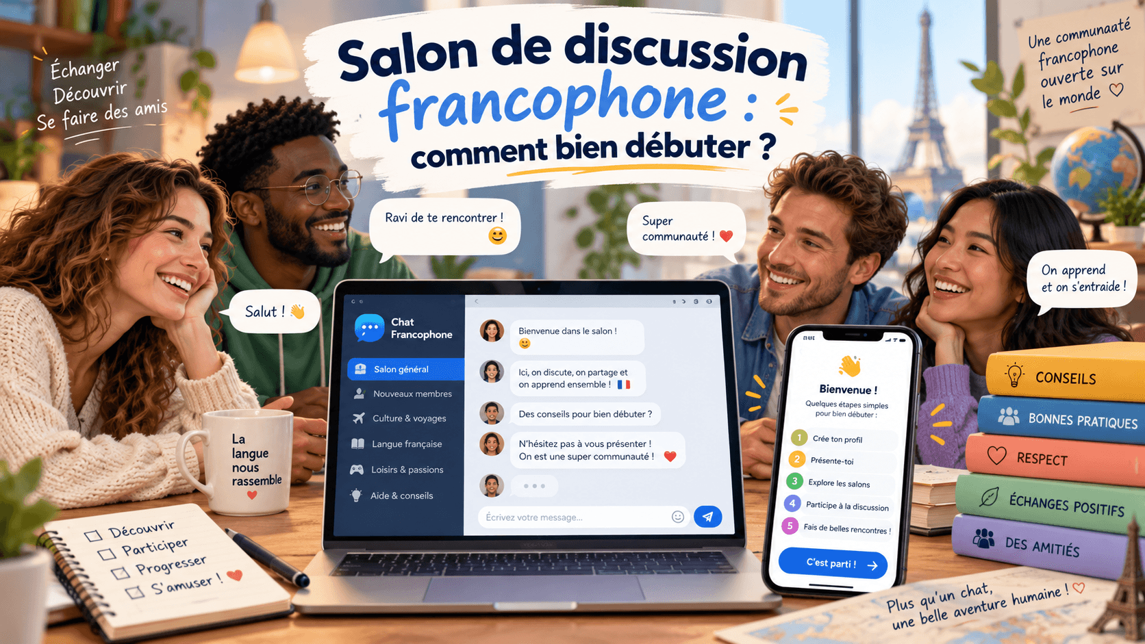 Salon de discussion francophone : comment bien débuter ?